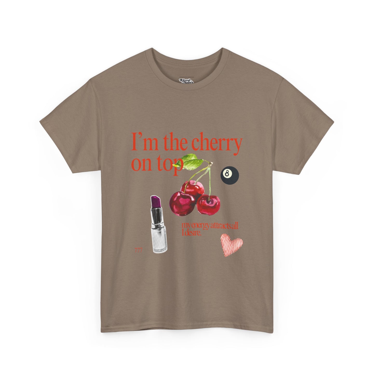 Cherry On Top 777 Graphic Tee for Self-Love & Positive Vibes