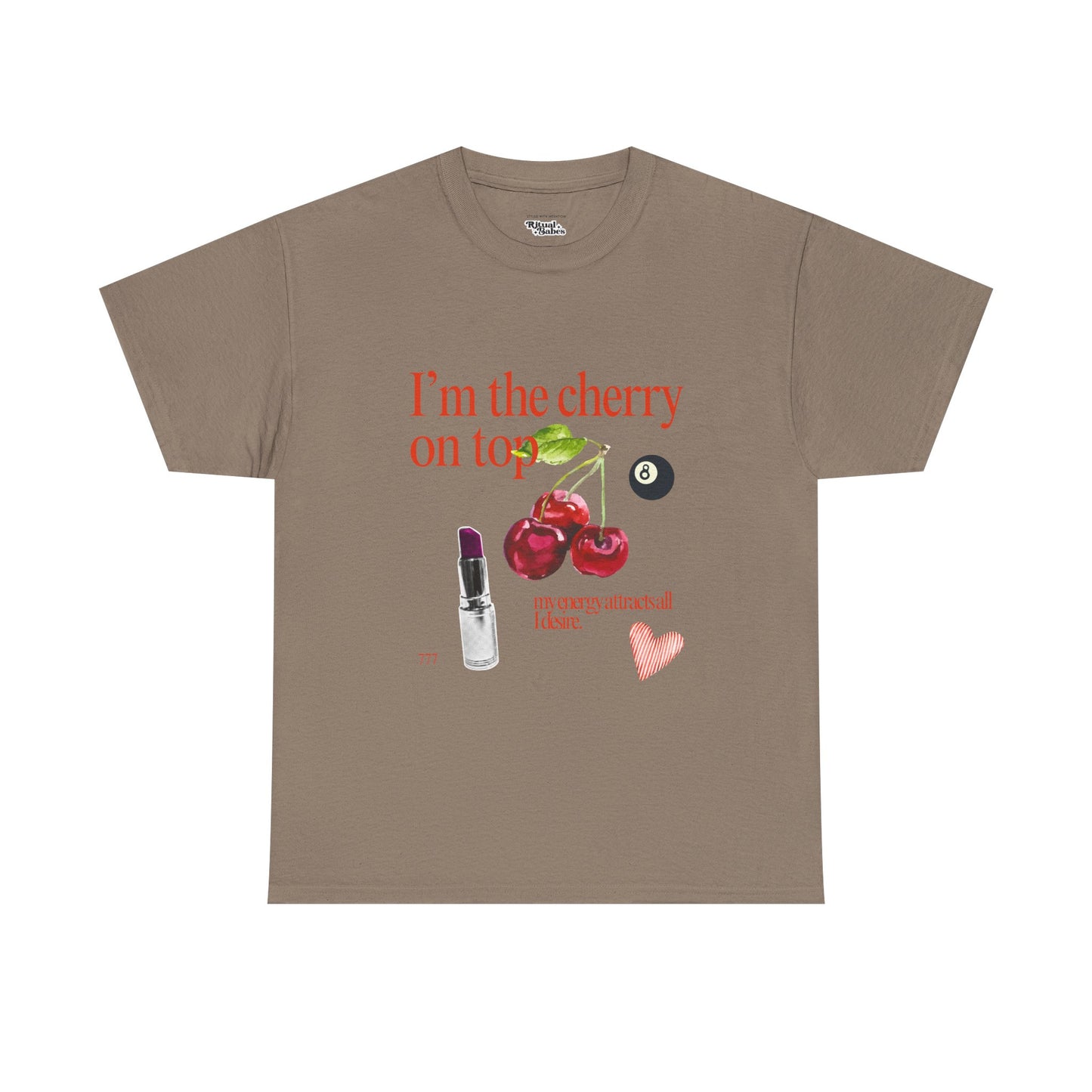 Cherry On Top 777 Graphic Tee for Self-Love & Positive Vibes