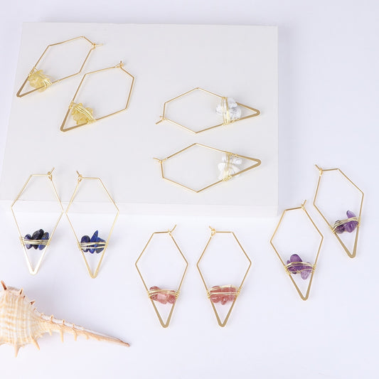 Sacred Geometry Healing Crystal Earrings